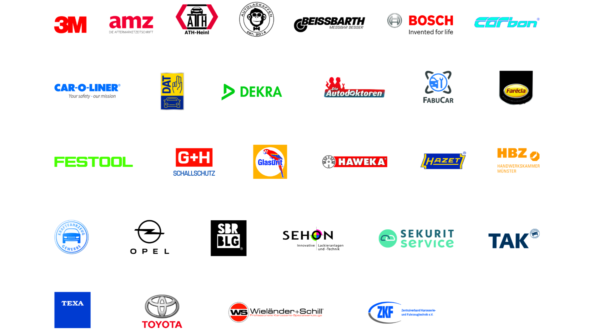 Logos der Workshop-Firmen