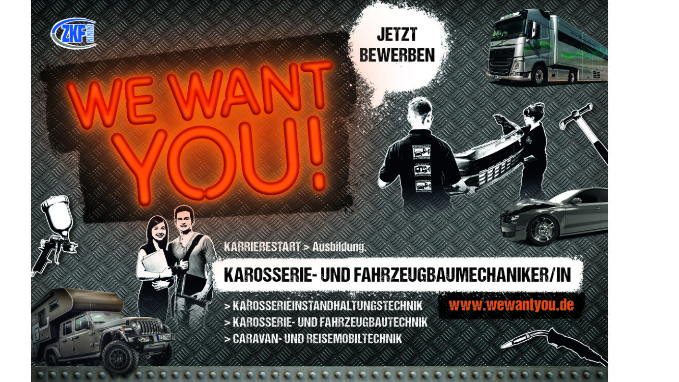 We want you: Ausbildung Karosserie- und Fahrzeugbaumechaniker/in
