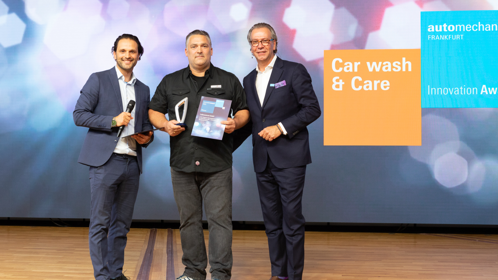 Lars Pickardt from the Leather Centre, winner of the Innovation Award in the Car Wash & Care