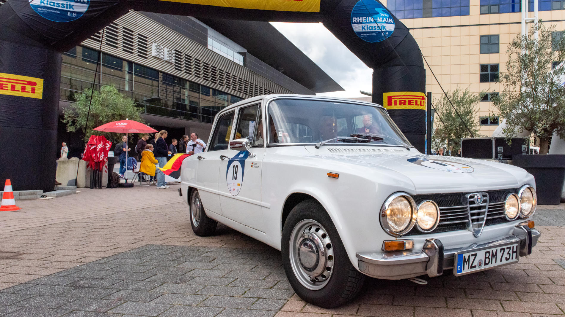 Grey vintage car