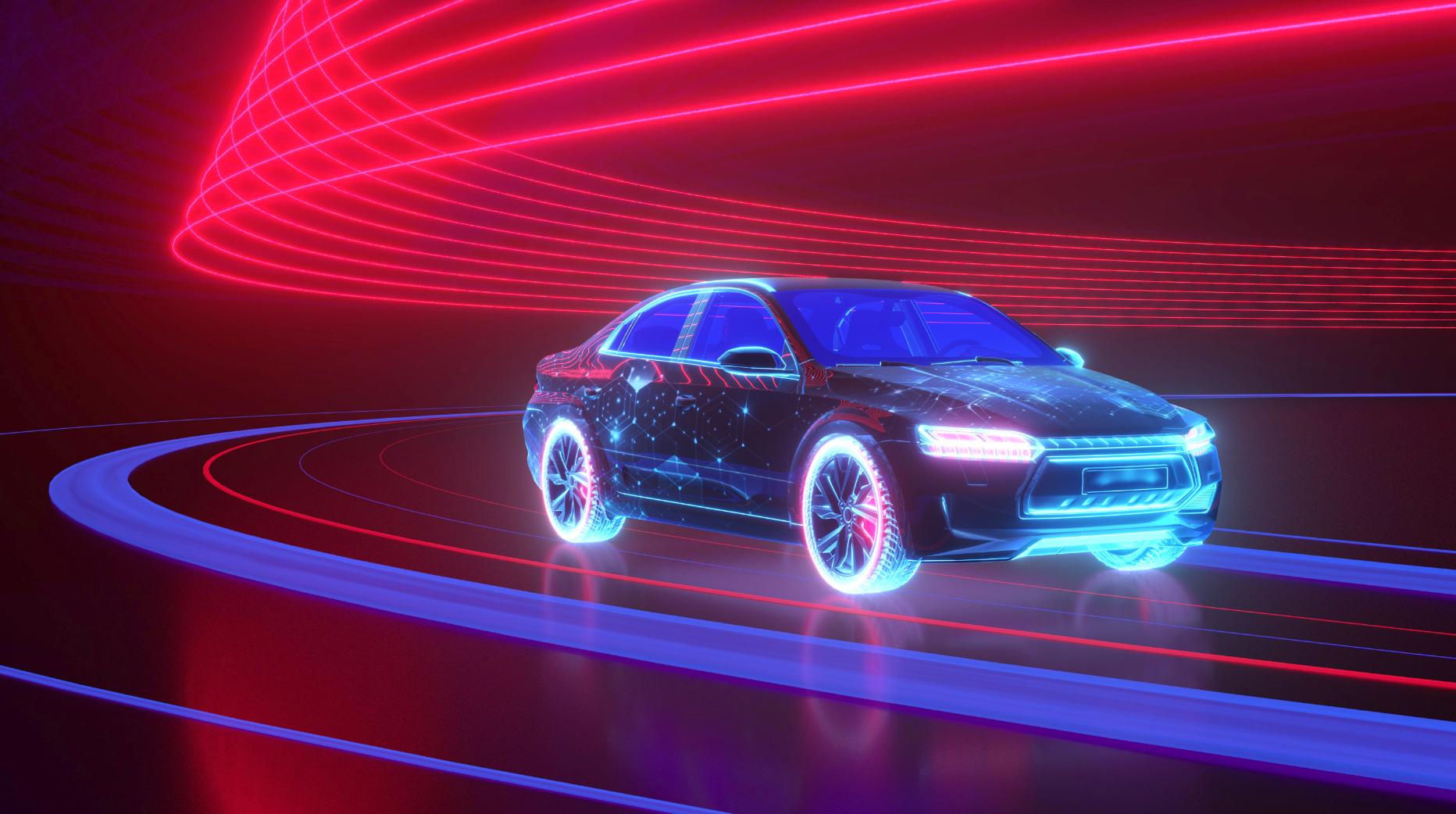 Car on stage