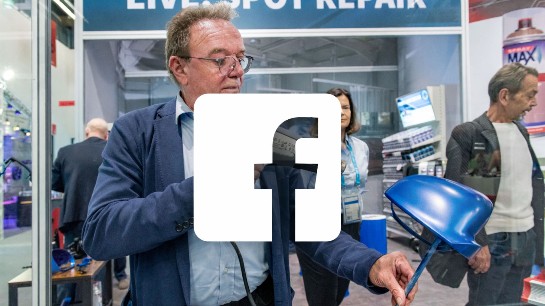 Live-Spot-Repair auf Fachmesse