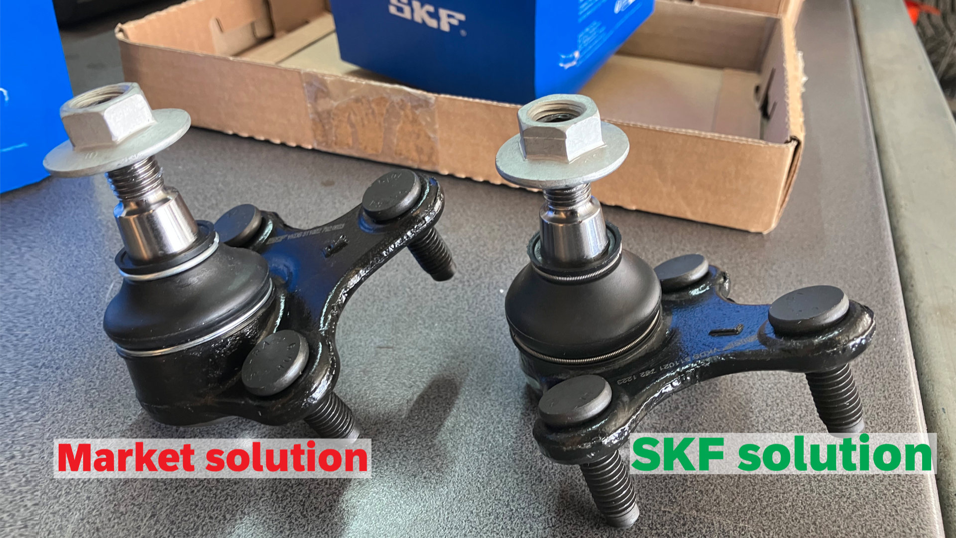 SKF‘s patented Garter Spring solution for PV Ball Joint applications