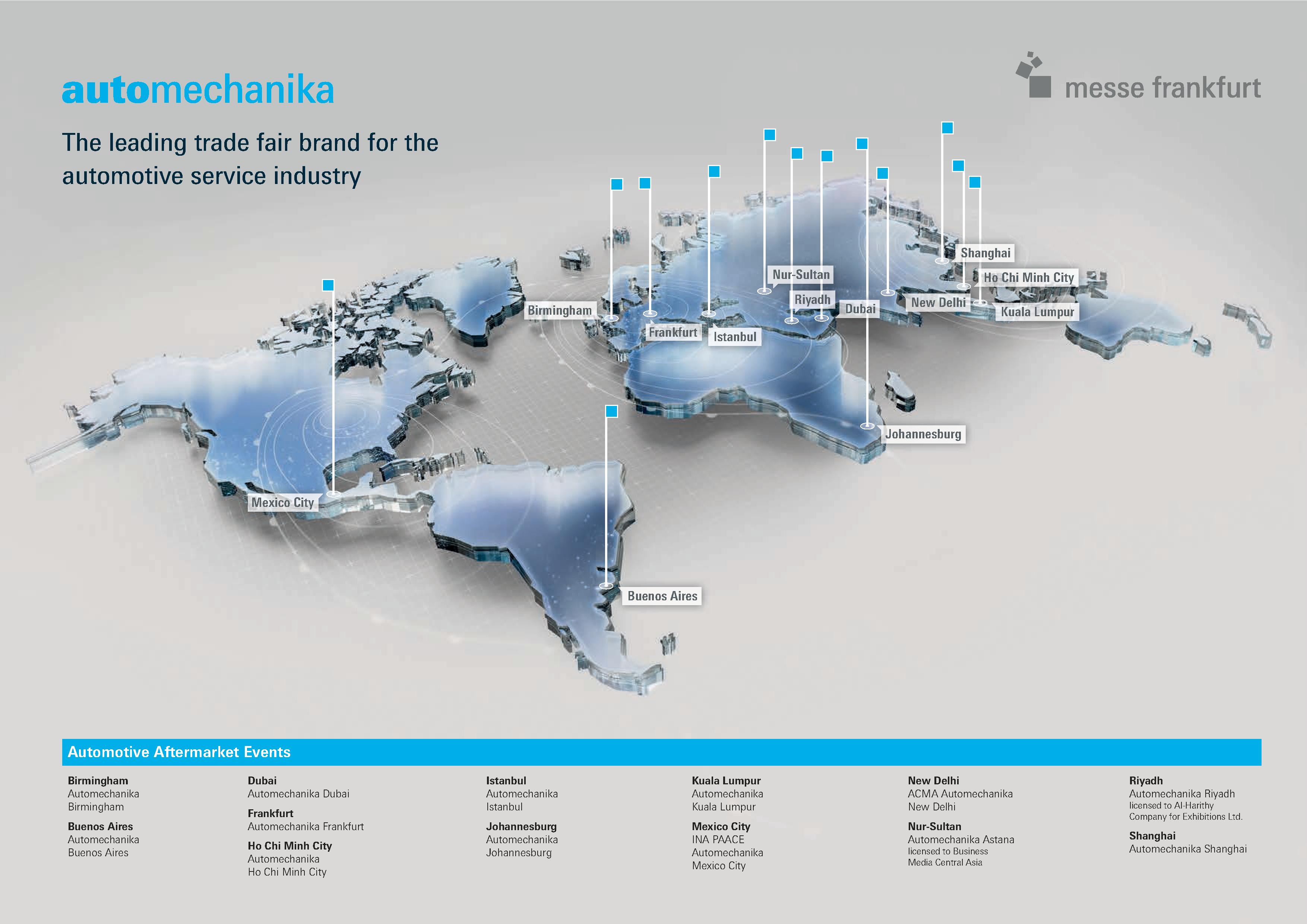 World map Automechanika
