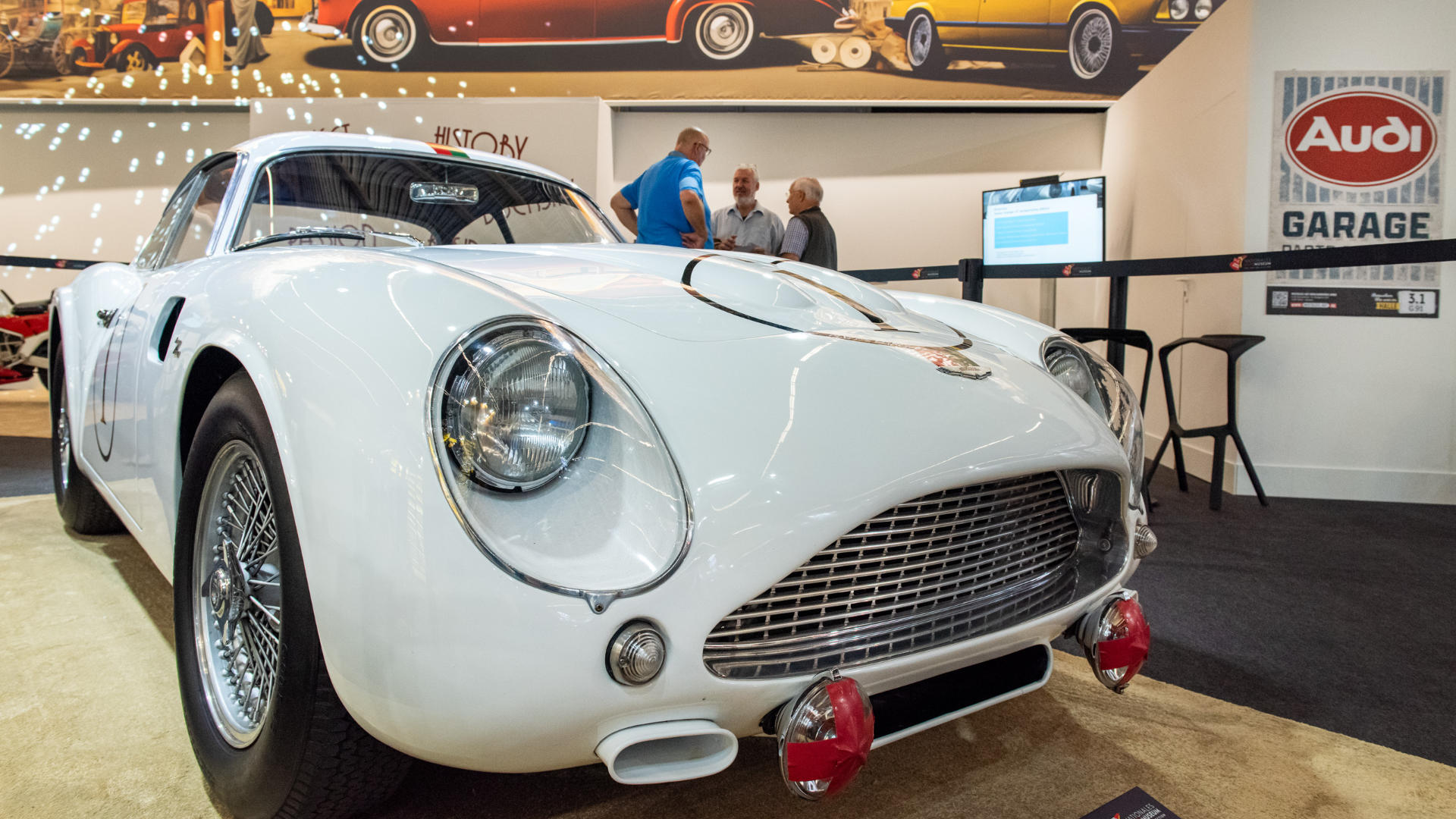 White vintage car
