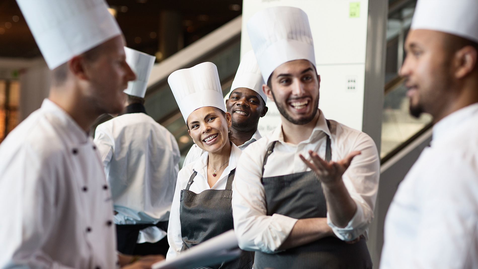 Chefs stand together