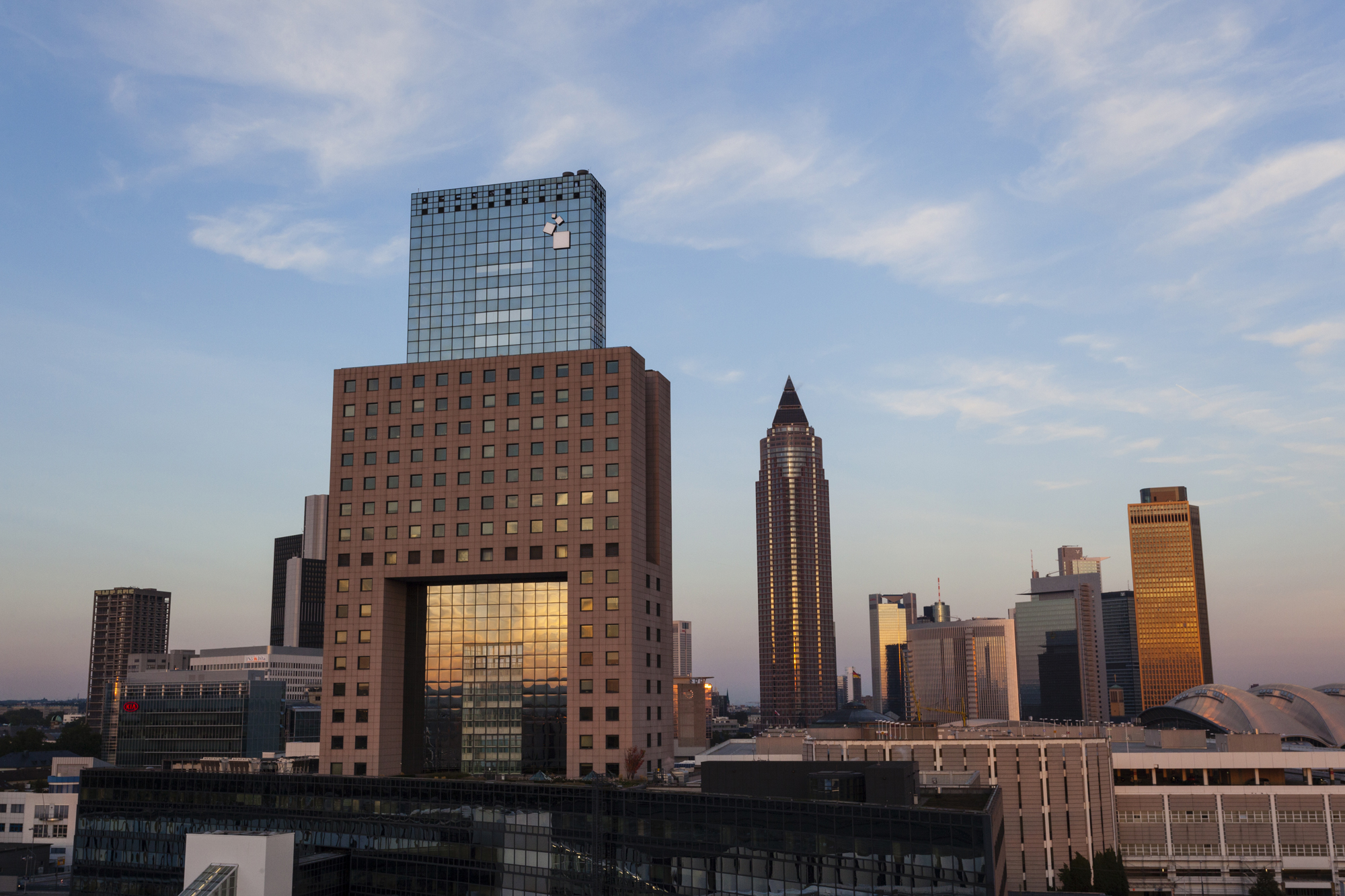 Frankfurt am Main Skyline with the tower "Messeturm"